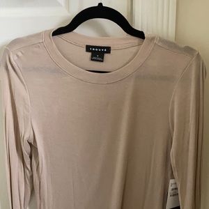 Nordstrom Knit basic shirt long sleeved tan